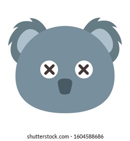 Emoji Koala icon from Australia. vector