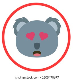 Emoji Koala icon from Australia. vector