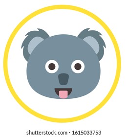 Emoji Koala icon from Australia. vector