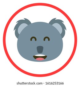 Emoji Koala icon from Australia. vector