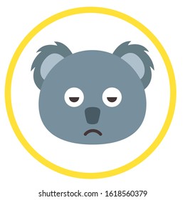 Emoji Koala icon from Australia. vector