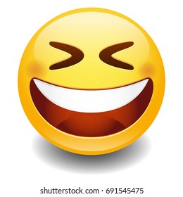 Emoji Laugh Smiley Face Vector Design Art