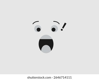 um emoji como representação de surpresa ou choque