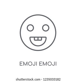 Emoji  linear icon. Modern outline Emoji  logo concept on white background from Emoji collection. Suitable for use on web apps, mobile apps and print media.