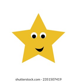 emoji logo, smile star, happy star,t shirt design.vector icon.