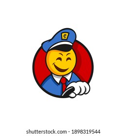 emoji logo vector and icon