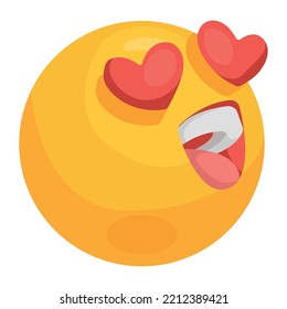 emoji in love 3d style icon