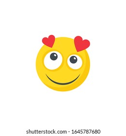 Emoji in love. Vector graphics. Image for printing on various subjects