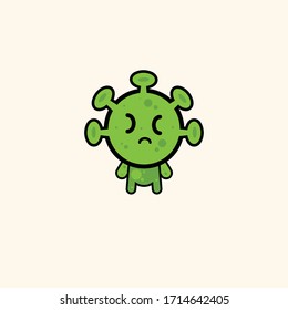 Emoji mascot virus Vector Design Illustration