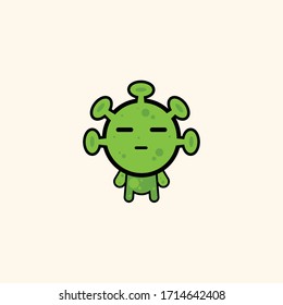 Emoji mascot virus Vector Design Illustration