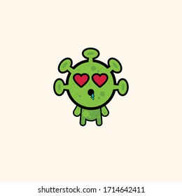 Emoji mascot virus Vector Design Illustration
