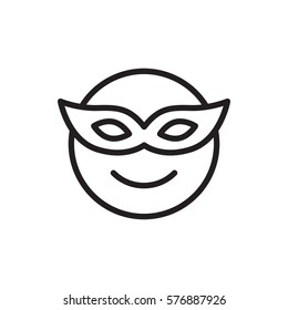 emoji in mask icon illustration isolated vector sign symbol