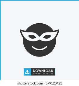 emoji in mask icon illustration isolated vector sign symbol