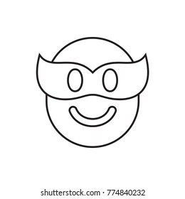 emoji in mask icon illustration isolated vector sign symbol
