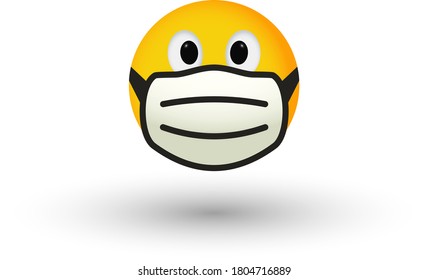 emoji with mask on face