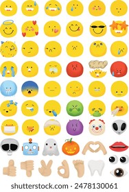 Emoji Mood and Feelings Hand-drawn illustration Emoticon Smiley Face