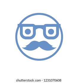 emoji mustache.vector icon