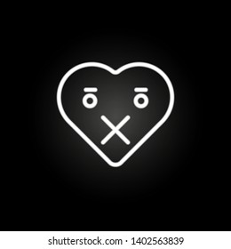 emoji muted neon icon. Elements of electricity set. Simple icon for websites, web design, mobile app, info graphics