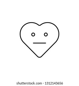 emoji natural icon. Element of heart emoji for mobile concept and web apps illustration. Thin line icon for website design and development, app development