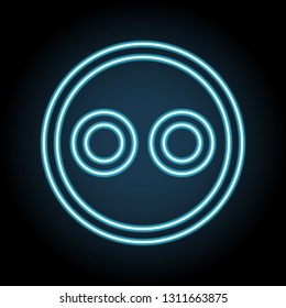 emoji neon icon. Simple thin line, outline vector of web, minimalistic icons for UI and UX, website or mobile application