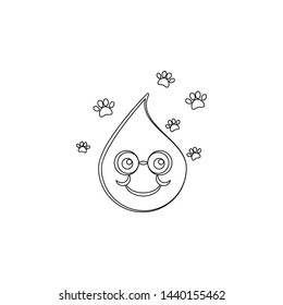 Emoji nerd icon. Element of emoji for mobile concept and web apps icon. Outline, thin line icon for website design and development, app development