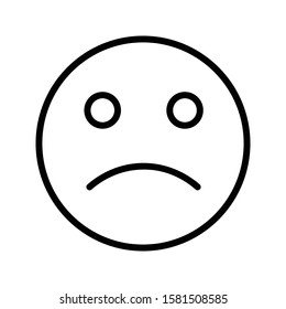 Emoji outline icon vector illustration logo template for many purpose.Isolated on white background