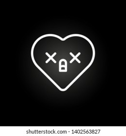 emoji panic neon icon. Elements of electricity set. Simple icon for websites, web design, mobile app, info graphics