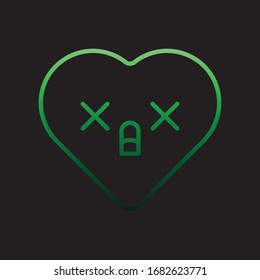 emoji panic nolan icon. Simple thin line, outline vector of heart emotions icons for ui and ux, website or mobile application