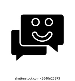 Emoji Picker Icon Glyph Vector Illustration