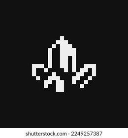 Сrystals emoji. Precious stone pixel art icon. Isolated vector illustration. Game assets 8-bit sprite. Design stickers, logo, mobile app.