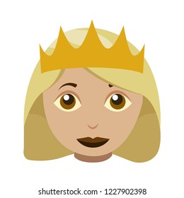 Emoji princess vector