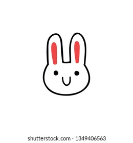 emoji rabbit doodle icon