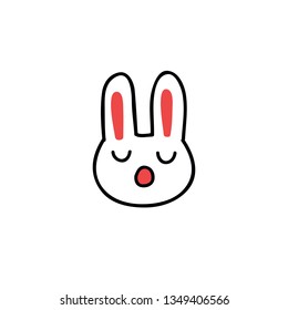 emoji rabbit doodle icon