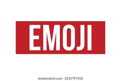 Emoji Red rubber stamp on white background. Emoji stamp sign. Emoji stamp.