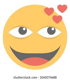 Emoji representing feeling loved concept