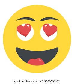 Emoji representing feeling loved concept