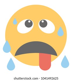 
Emoji representing tiredness concept
