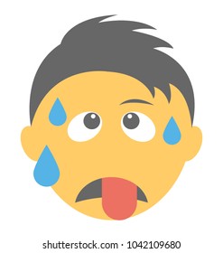 Emoji representing tiredness concept
