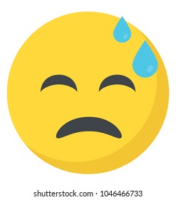 Emoji representing tiredness concept