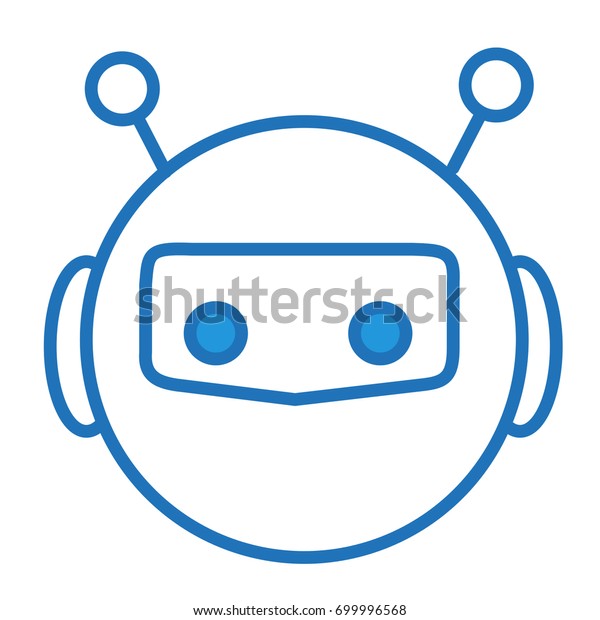 レトロなロボットを搭載した絵文字 またはアンテナとヘルメットを搭載したロボットのみ 単純な表情ベクターイラスト 手描きの円形絵文字 おかしな漫画キャラクター Eps10 のベクター画像素材 ロイヤリティフリー