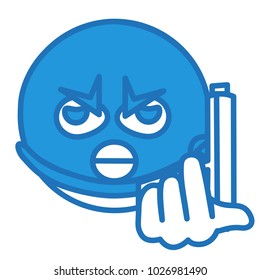 Emoji Robber Commiting Crime By Wearing Stock Vector Royalty Free