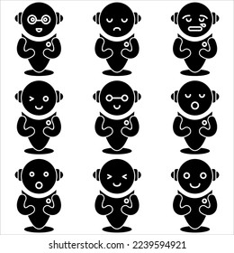 Emoji robot glyph style part nineteen
