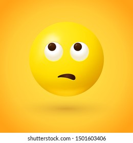 Emoji with rolling eyes and slightly frowning mouth - conveys moderate disdain, disapproval, frustration, or boredom