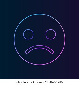 emoji sad face nolan icon. Simple thin line, outline vector of web, minimalistic icons for UI and UX, website or mobile application