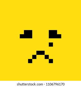 emoji sad face with tears emoticon for internet applications, editable vector