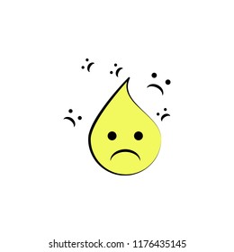 emoji sad icon. Element of colored emoji icon for mobile concept and web apps. Cartoon emoji sad icon can be used for web and mobile