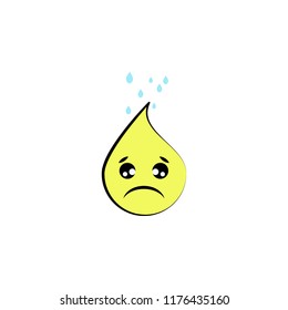 emoji sad icon. Element of colored emoji icon for mobile concept and web apps. Cartoon emoji sad icon can be used for web and mobile