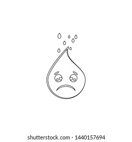 Emoji sad icon. Element of emoji for mobile concept and web apps icon. Outline, thin line icon for website design and development, app development