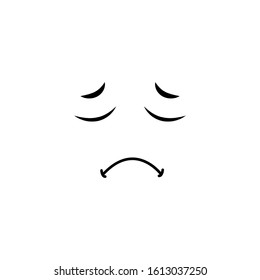 Emoji, sad icon. Simple line, outline vector of cartoon face icons for ui and ux, website or mobile application