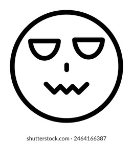 Diseño de iconos de línea de Vector triste